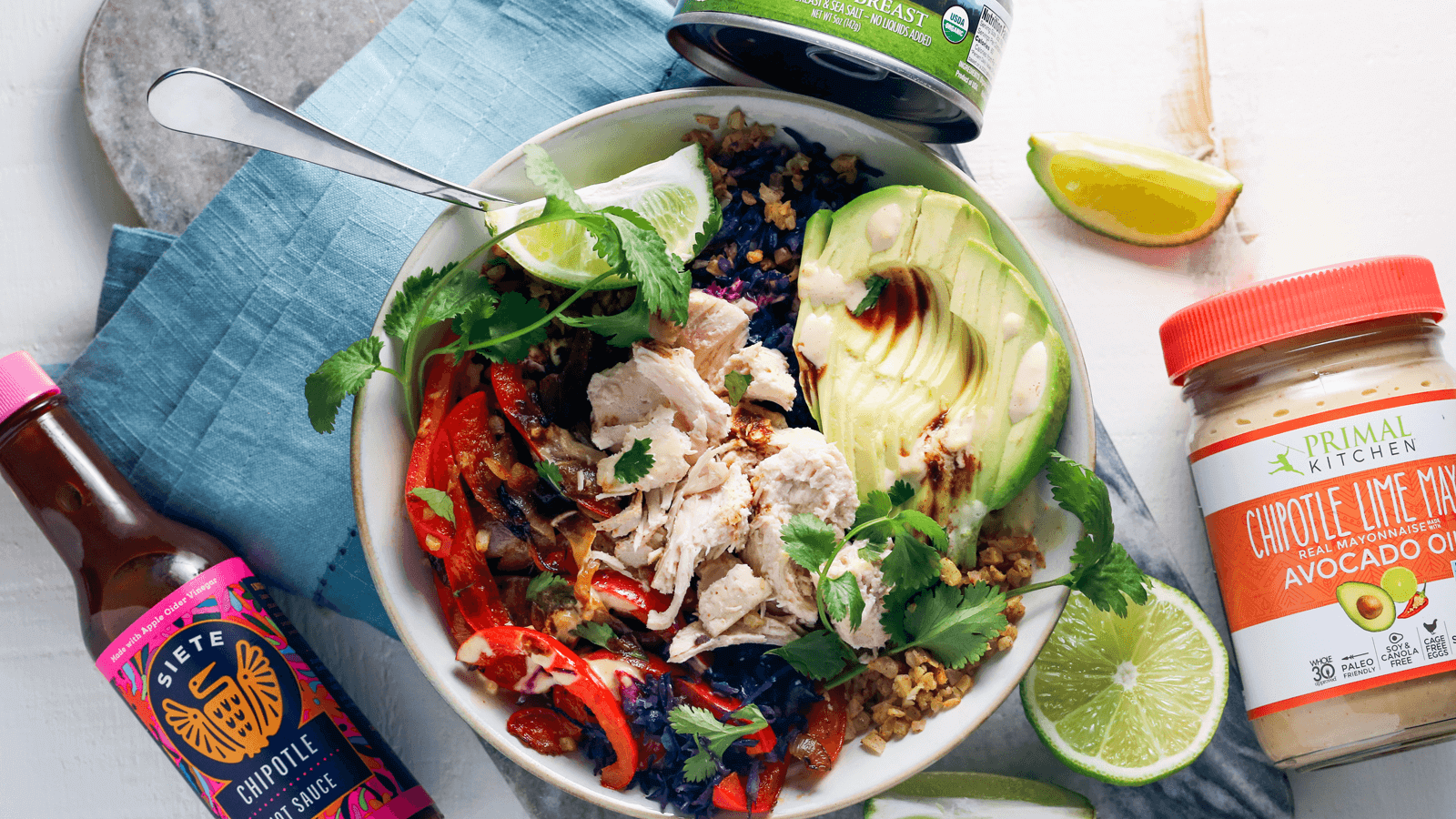 Image of Organic Chicken Fajita Bowls