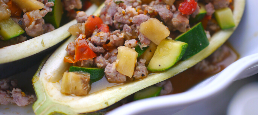 Stuffed Eggplant (or Zucchini) Provençale