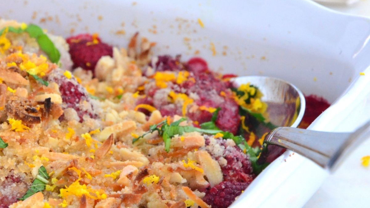 Image of Spring Fruit and Herb Crumble