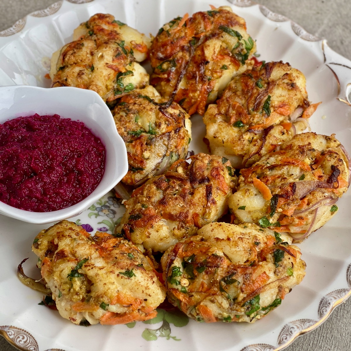 Seared Gefilte Fish Cakes