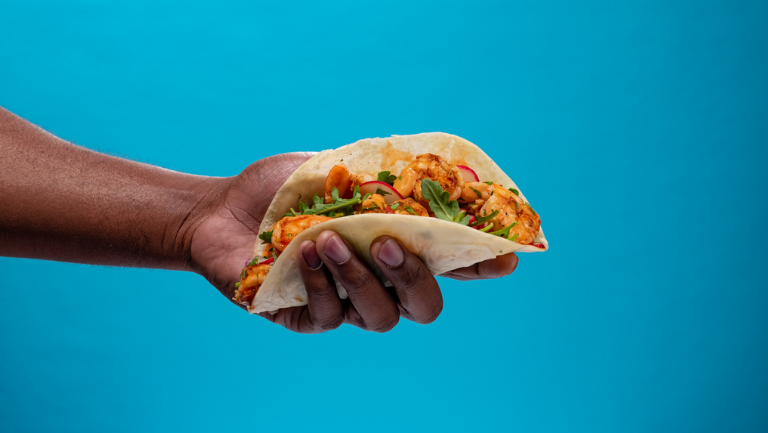 Image of Spicy Grilled Shrimp Tacos with Fresh Pico De Gallo