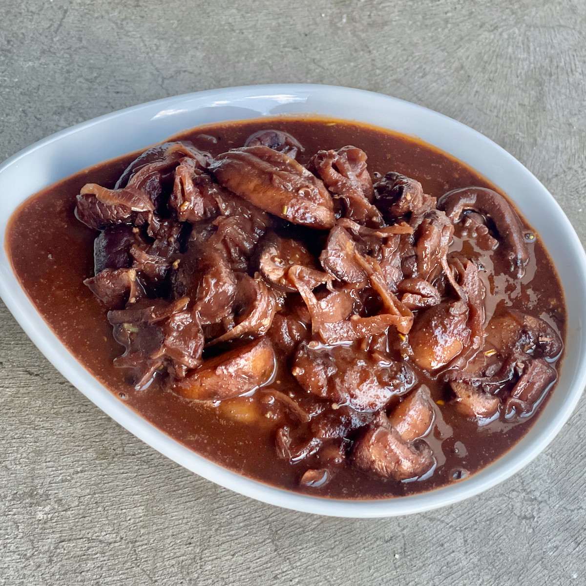 Red Wine Braised Mushrooms