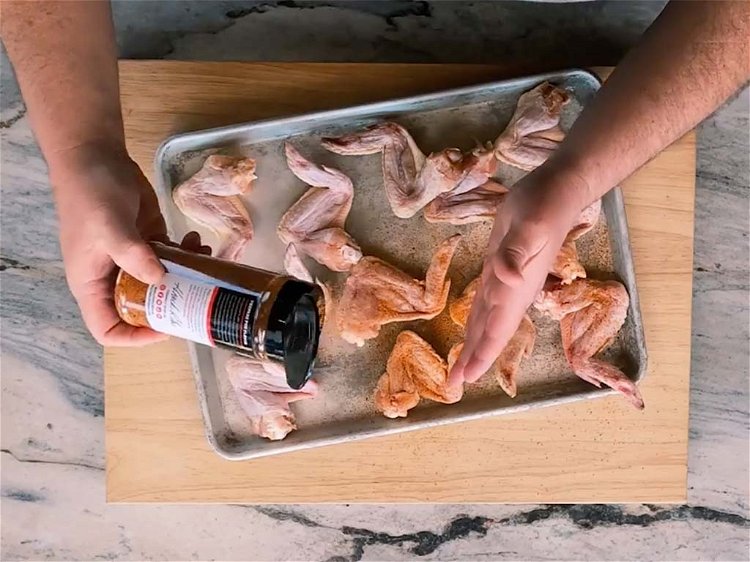 Image of Season one side of the wings with Heath Riles BBQ...