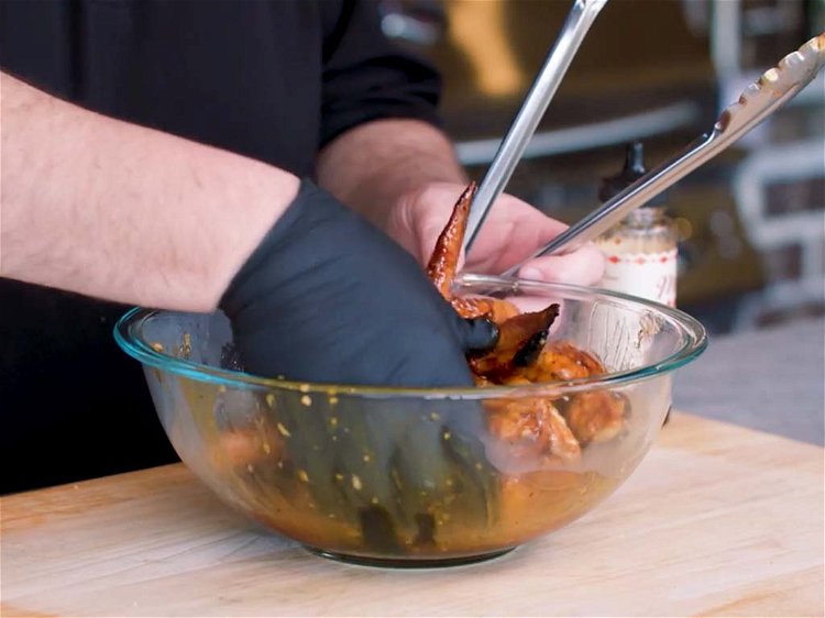 Image of Once your chicken wings have reached an internal temperature of...