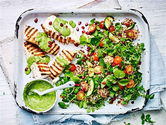 Image of Grilled Fish and Quinoa Salad Recipe