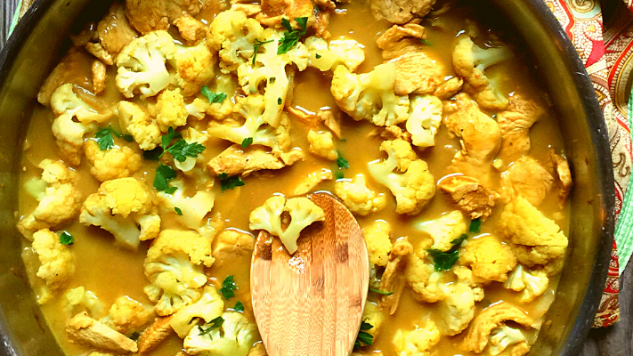 Creamy Coconut Curry Chicken & Cauliflower