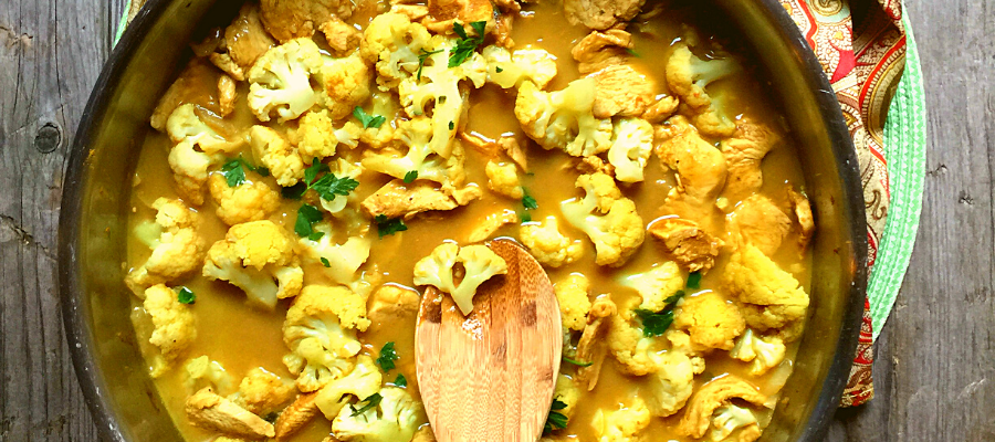 Creamy Coconut Curry Chicken & Cauliflower