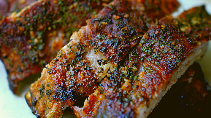 Image of Garlic Crusted Baby Back Ribs