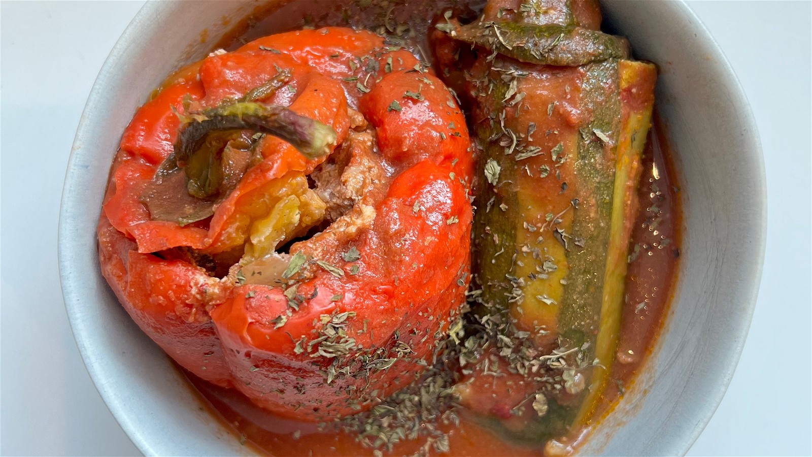 Image of Dolmas (Stuffed Peppers, Zucchini and Tomatoes)