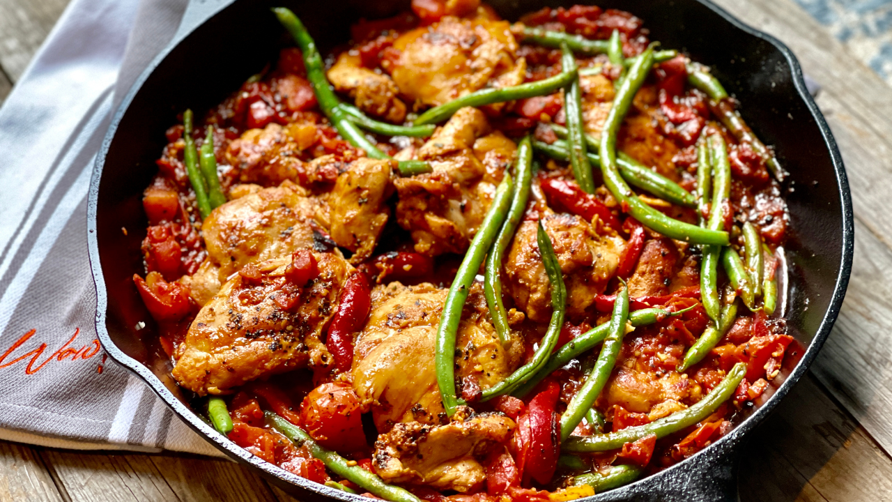 Image of Spring Chicken and Green Bean Skillet