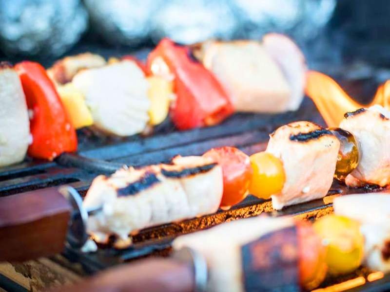 Grilled Lemon & Garlic Swordfish Kabobs Recipe