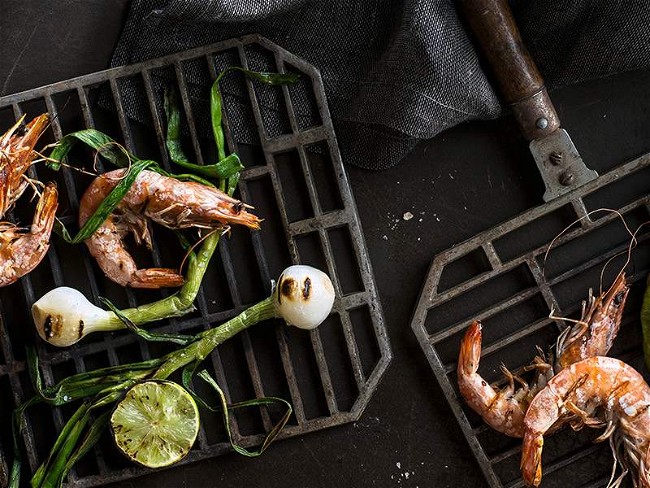 Image of Grilled Shrimp with Onions & Chili Peppers Recipe