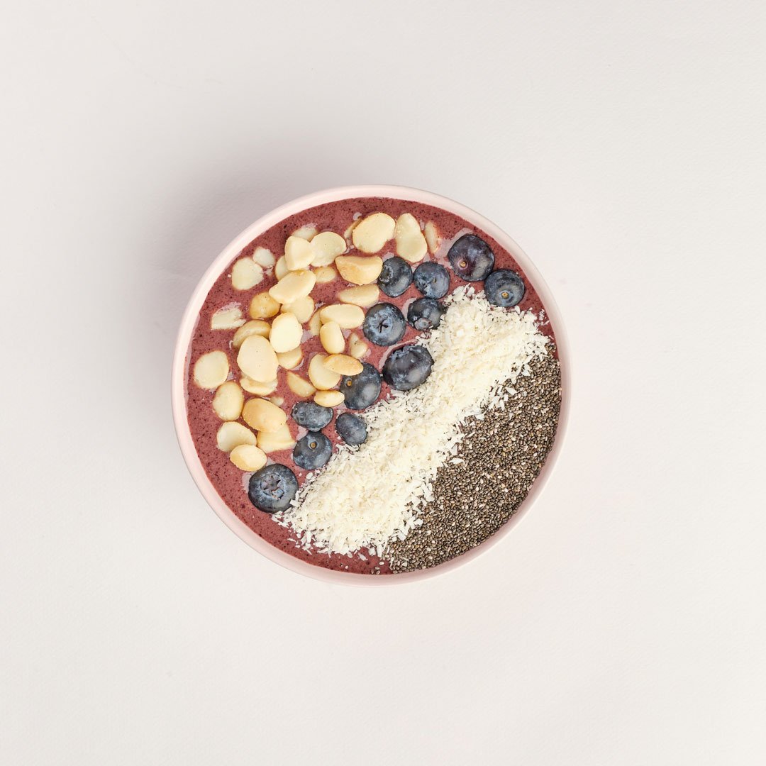Image of Once blended, pour into a bowl and top with chia...