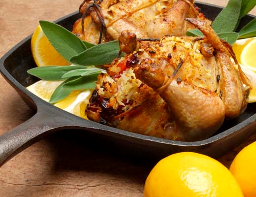 Image of Stuffed Rock Cornish Game Hens