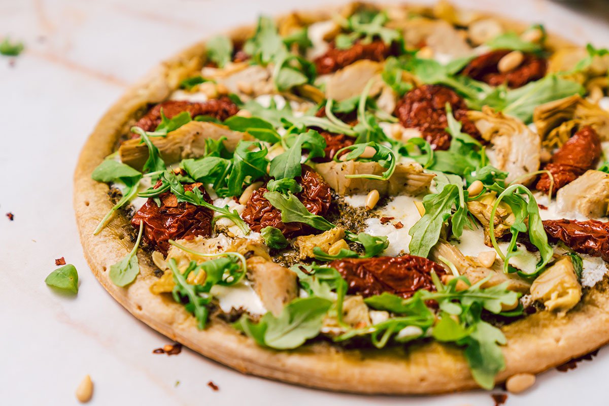 Artichoke Sun Dried Tomato Pizza