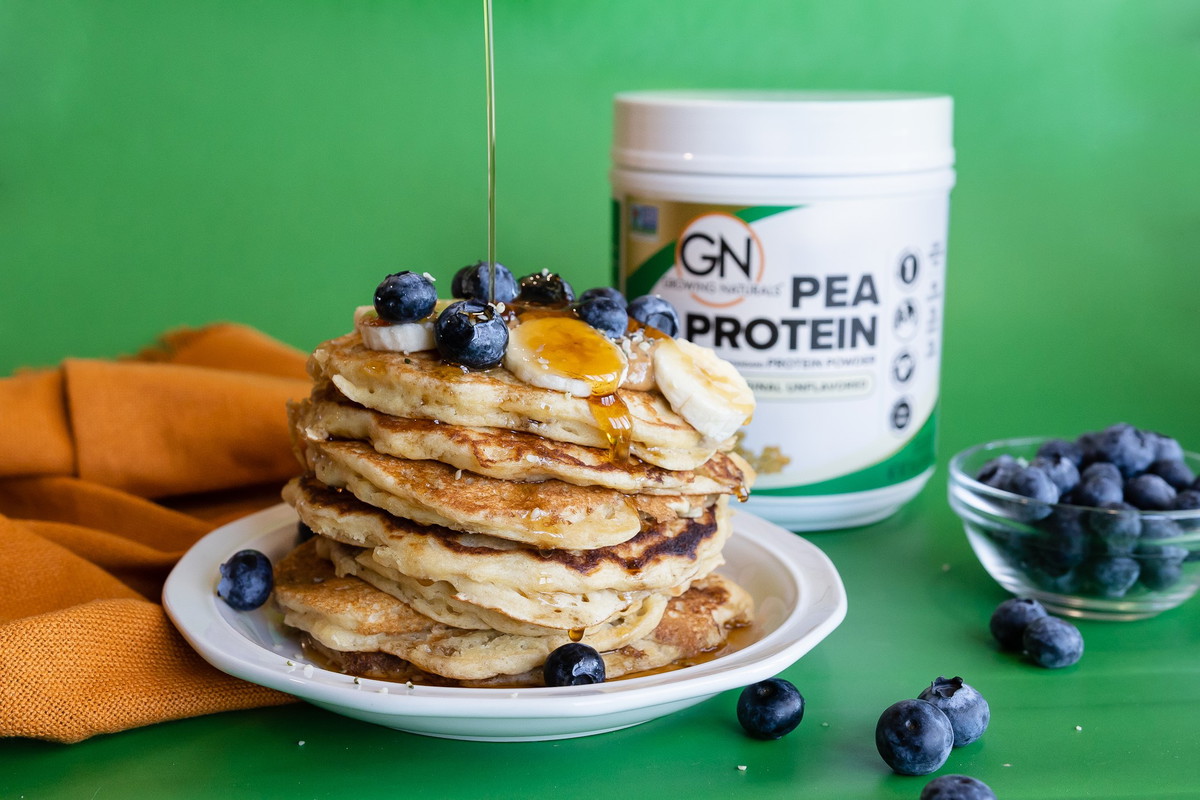 Fluffy Pea Protein Pancakes (No Sugar)