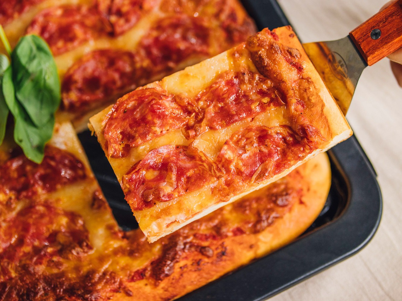 Sicilian Inspired Pan Pizza - Lettuce Thrive