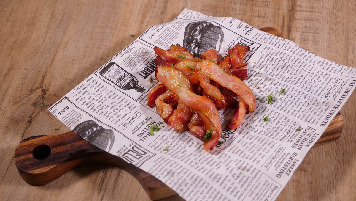 Air fryer Maple Chili Twisted Bacon