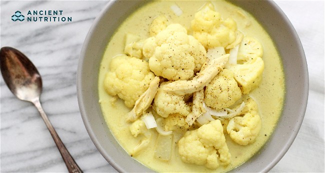 Image of Curried Chicken Cauliflower Soup Recipe