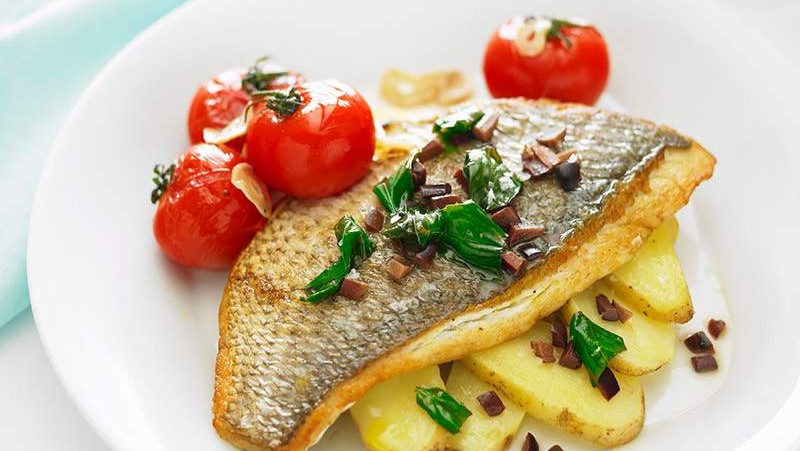 Pan Seared Snapper Recipe with Tomato, Olives &amp; Basil-image