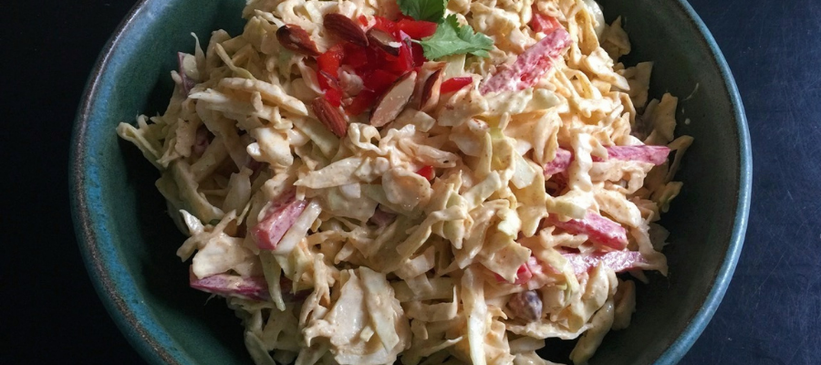 Curry Slaw with Red Bell Pepper