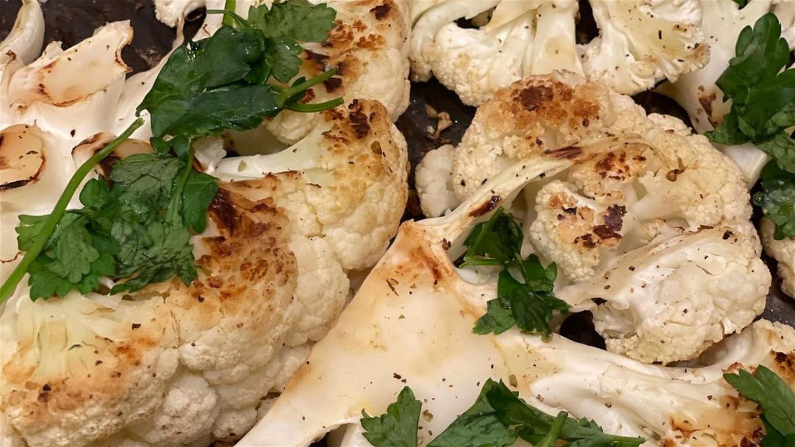 Image of Grilled cauliflowersteak with herbed tahini