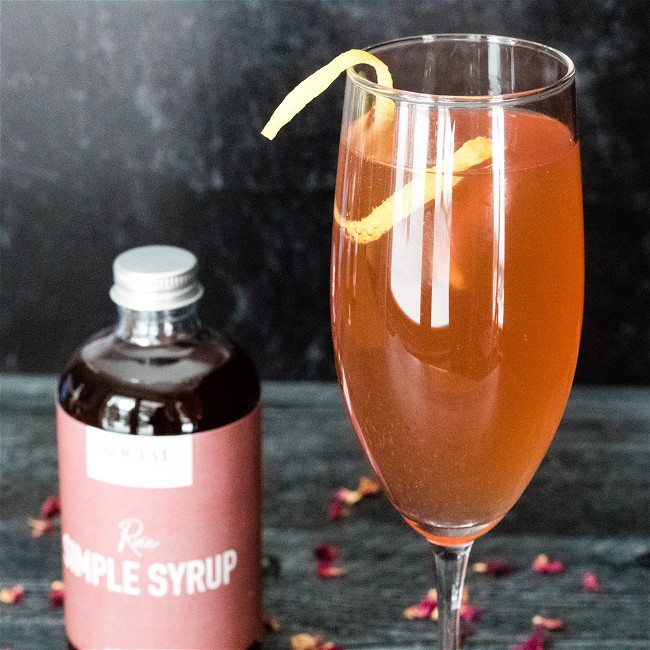 Image of French 75 with Rose Syrup 