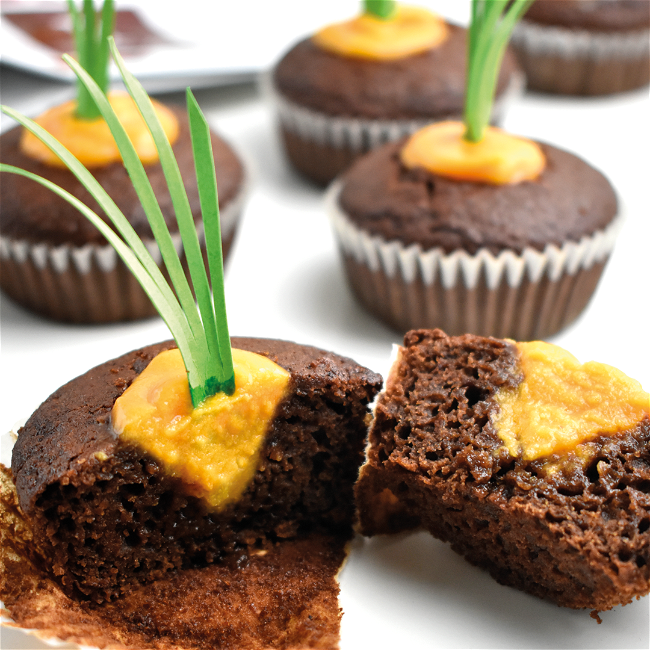 Image of Cupcakes de cacau para a Páscoa🥕