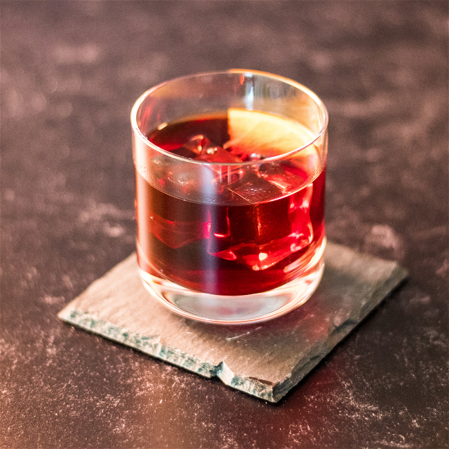 Image of Hibiscus Rosehip Negroni 