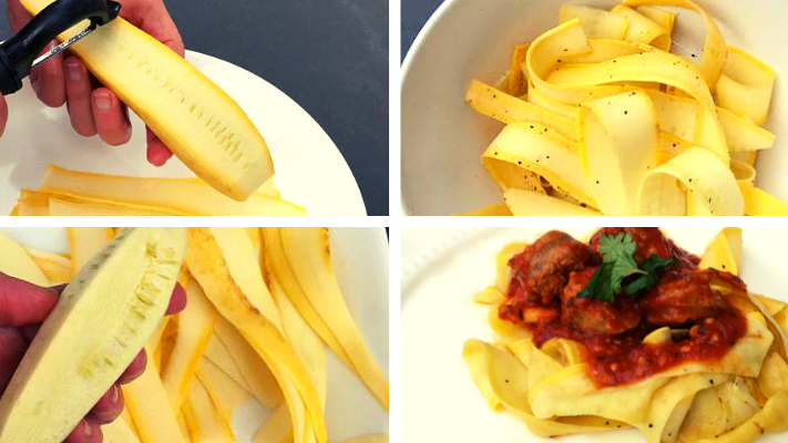 Image of Summer Squash Pappardelle with Sausage Ragout