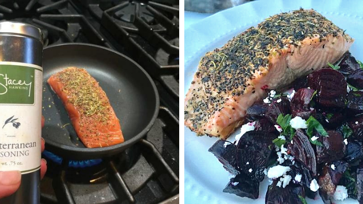 Image of Juicy Mediterranean Salmon a Lean & Green Recipe