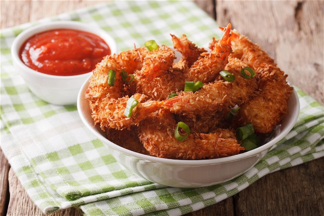 Image of Crispy Coconut Shrimp with Sweet Chili Dipping Sauce