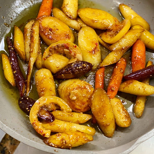 Honey, Za'atar and Preserved Lemon Roasted Carrots
