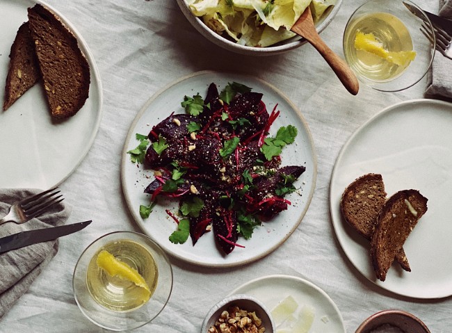 Image of Roasted & Marinated Beets with Herbs & Dukkah