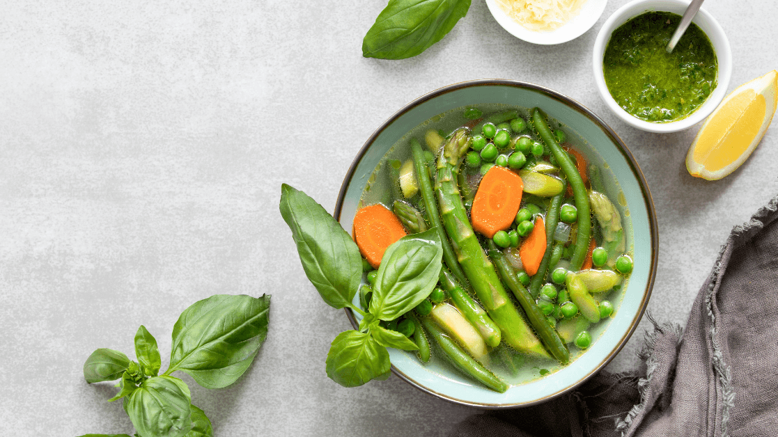 Spring vegetable deals soup