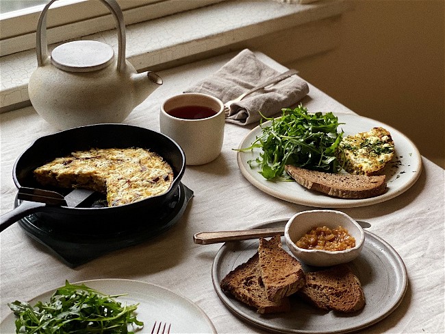 Image of Mushroom & Leek Egg Bake