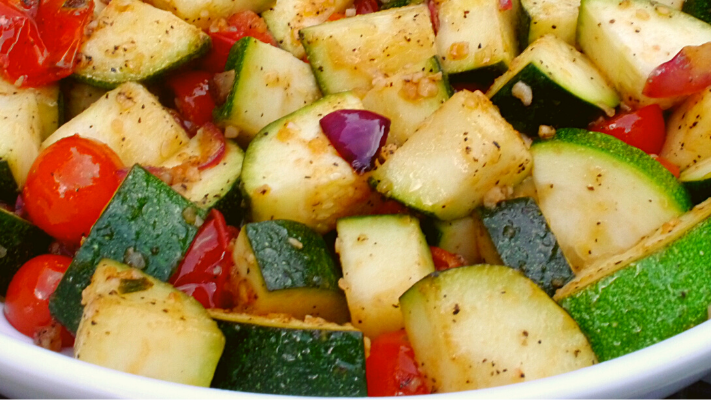 Image of Sautéed Summer Vegetables with Lemon and Garlic (Lean and Green Recipe)