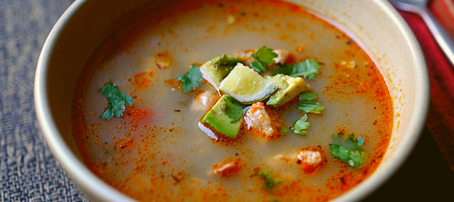 Sonoma Chicken Soup with Avocado & Lime (a Lean and Green Recipe)