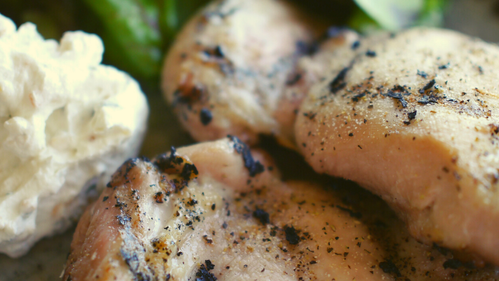 Image of  Grilled Chicken with Cool Garlic “Aioli” a Lean and Green Recipe