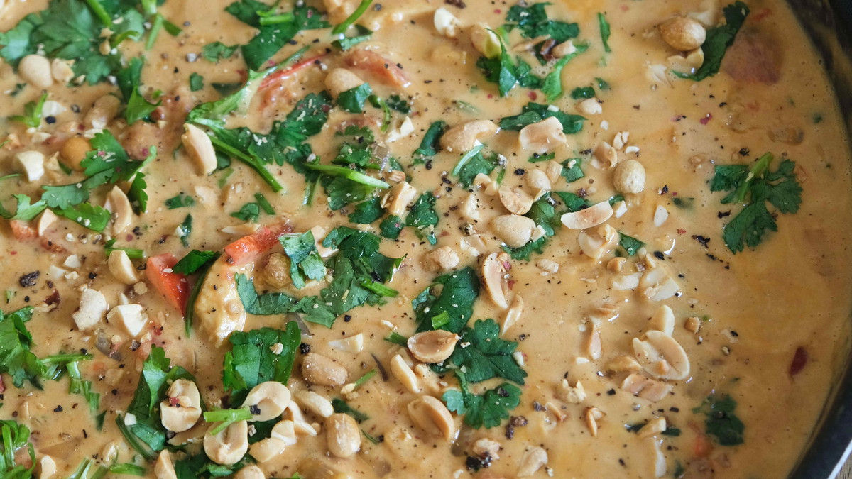 Poulet Curry sauce Peanut Butter Crunchy & lait de coco 