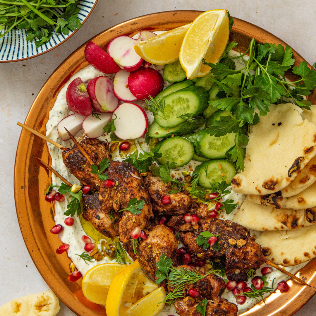 Baharat Chicken Thigh Kebabs