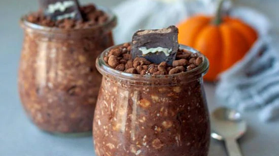 Image of Overnight Oat Graveyard Cups Recipe