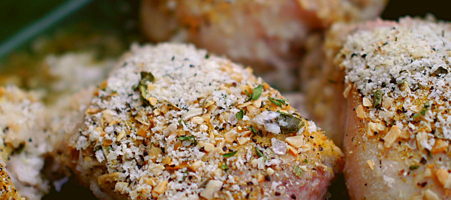 Lean and Green Crispy Baked Scampi Chicken