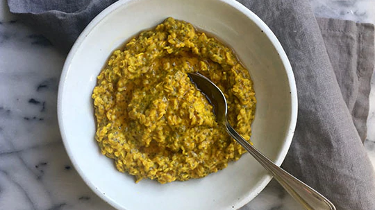 Image of Turmeric-Ginger Chia Seed Oatmeal Recipe