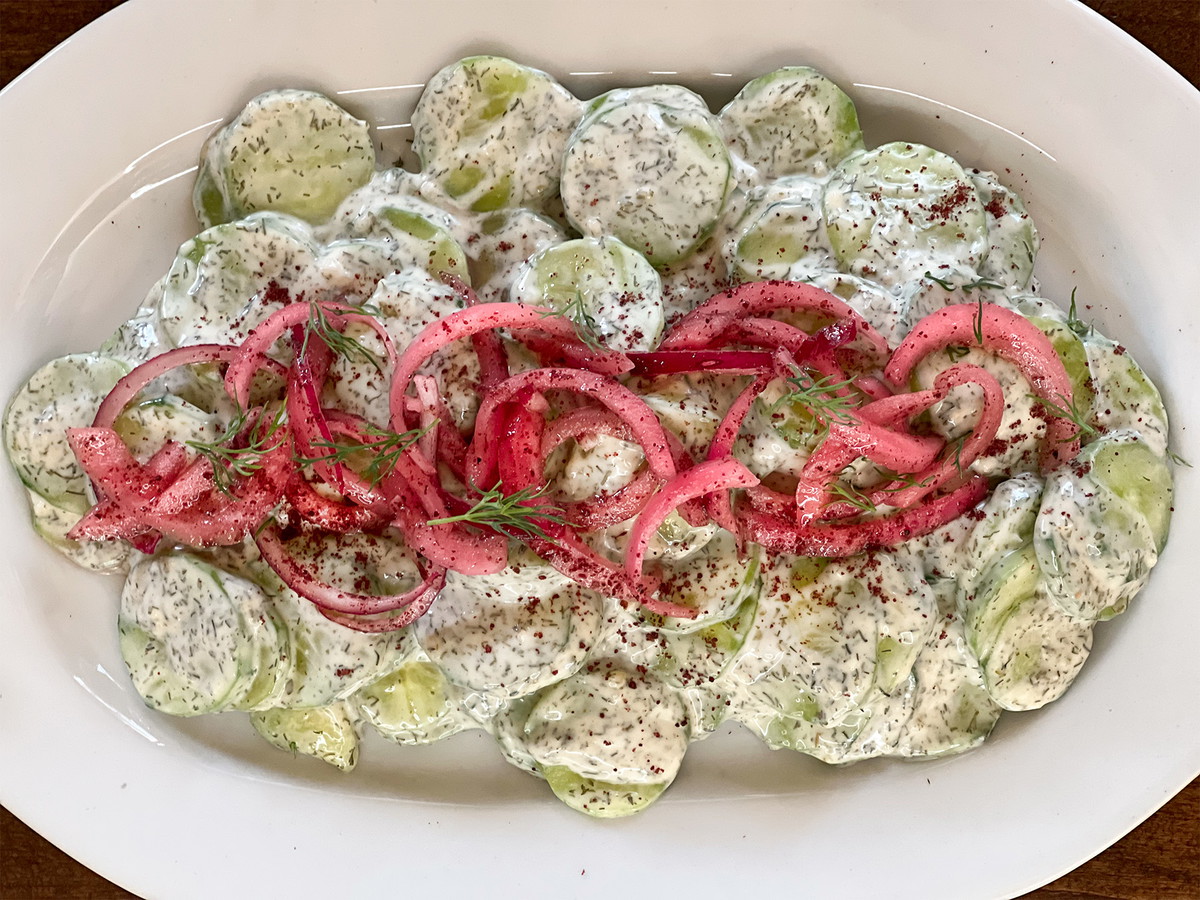 Greek Cucumber Salad with Sumac Onions