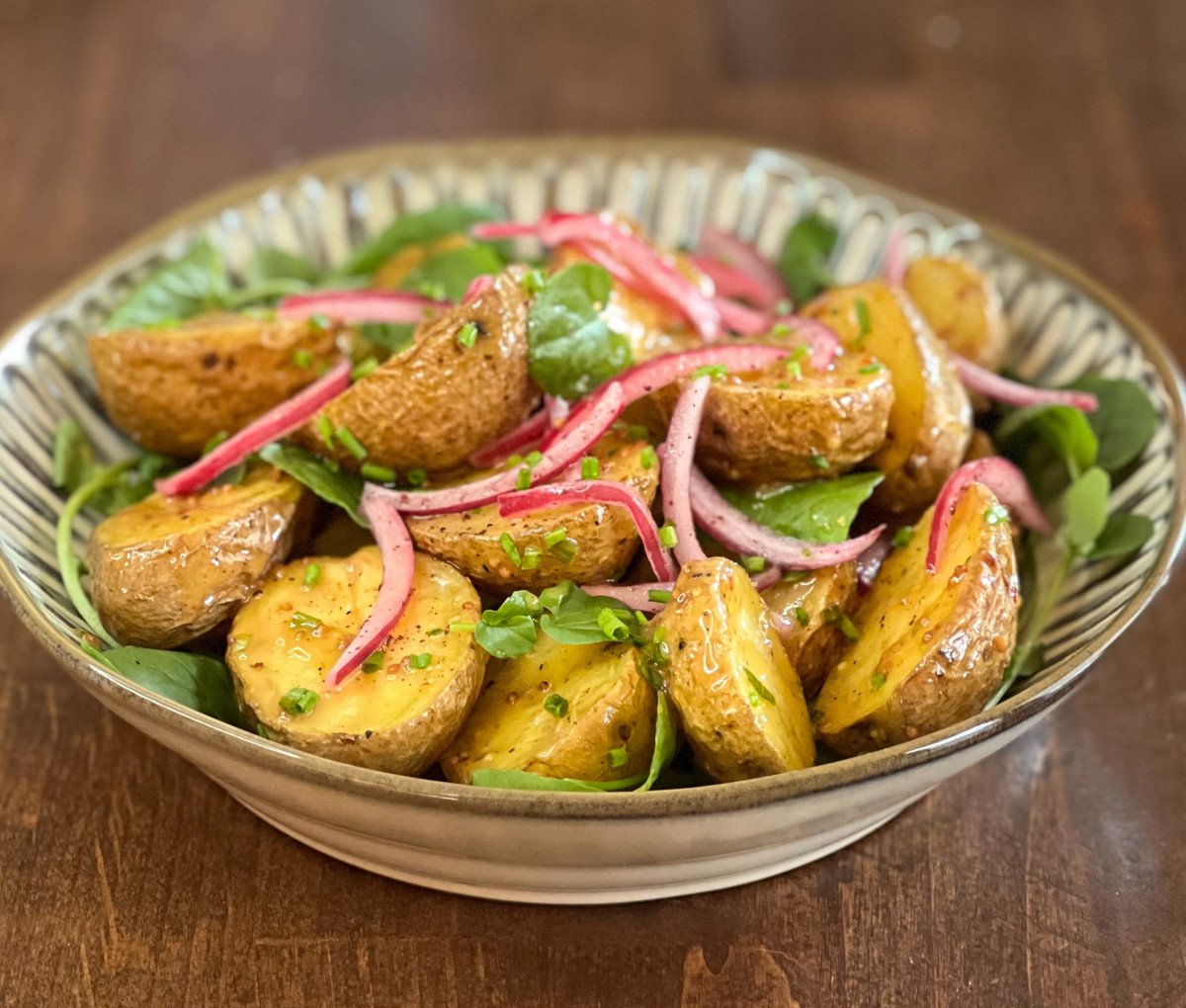 Honey Mustard Roasted Potato Salad