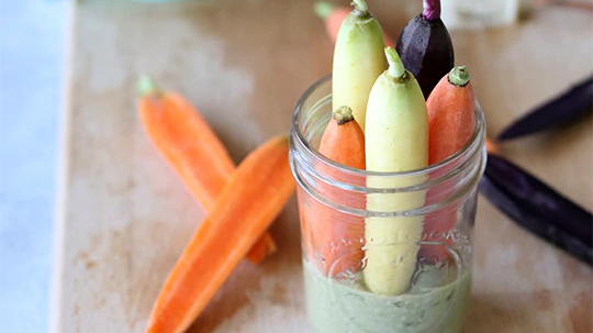 Image of Satisfying To-Go Hummus & Veggie Jars