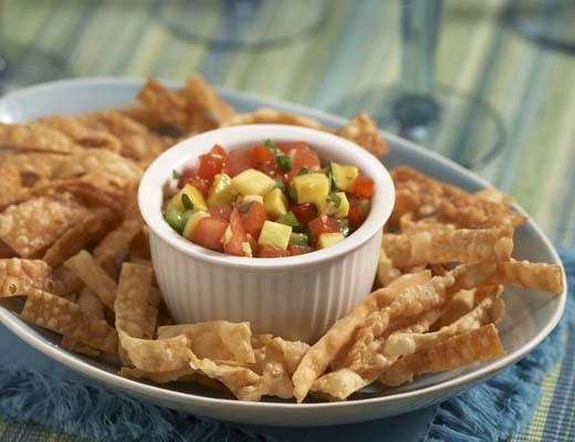 Image of Wonton Chips with Fruit Salsa