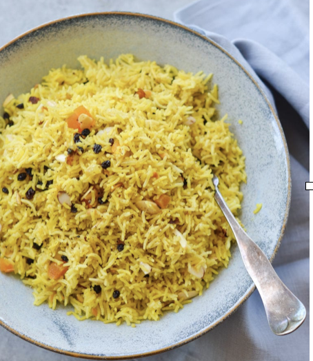 Image of Basmati Rice Pilaf with Dried Fruit and Almonds