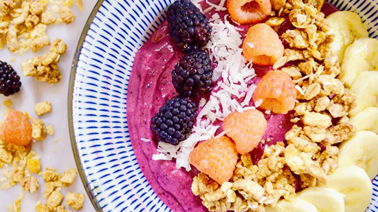 Image of Peanut Butter & Berry Smoothie Bowl Recipe